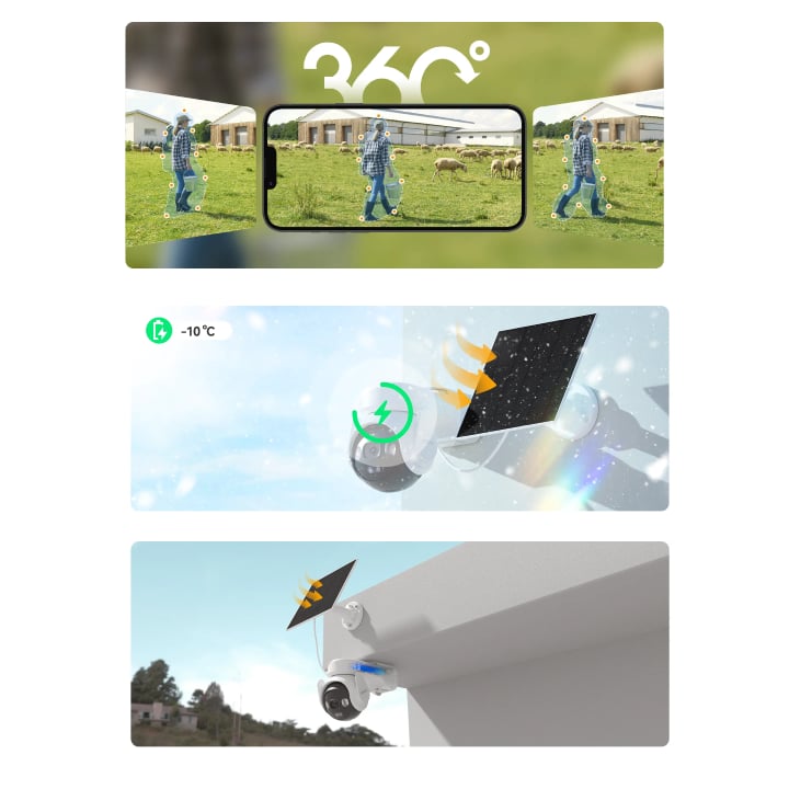 دوربین خورشیدی 5 مگاپیکسل چرخشی ایمو AOV PT