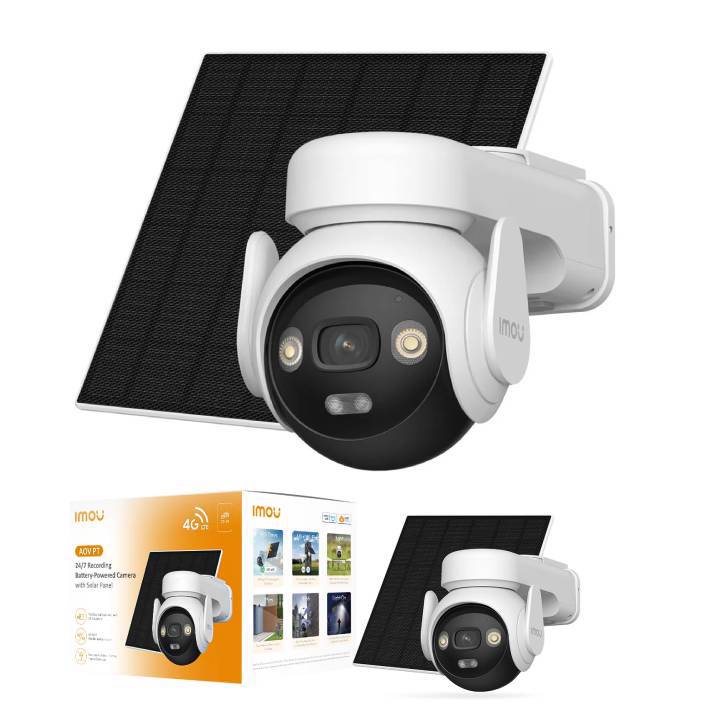 دوربین خورشیدی 5 مگاپیکسل چرخشی ایمو AOV PT (دوگانه وای فای و سیمکارت)