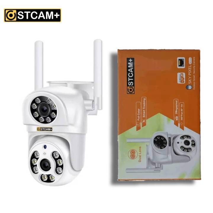 دوربین مداربسته دو لنز ضد آب +OSTCAM مدل SKY PIXEL 2*3MP